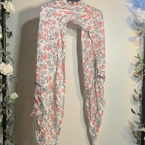 Aeropostale Floral Wrap in Coral and Gray